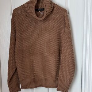 Cozy Tan Turtleneck Sweater